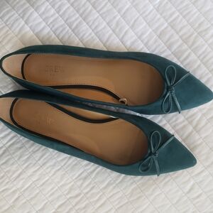 J. Crew Women's Dark Green Pointed Flats NWOT